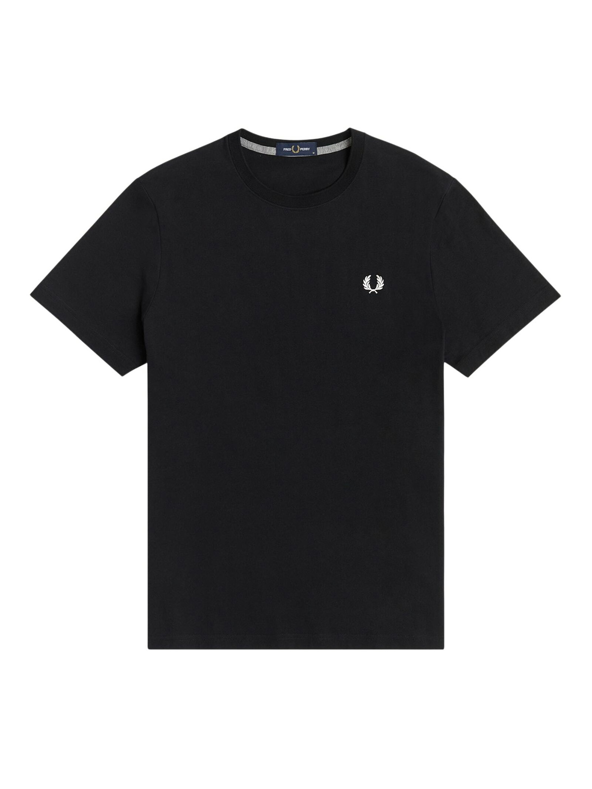 Fred Perry Men's Laurel Wreath High Neck T-Shirt in Black