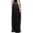 LESET Black Barb Wide Leg Lounge Pants