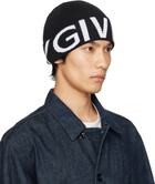 Givenchy Black 'Givenchy' Jacquard Beanie