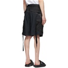 Sacai Black Cotton-Blend Shorts