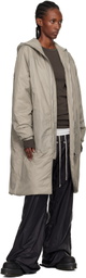 Rick Owens DRKSHDW Taupe Concordians Sealed Windbreaker Coat