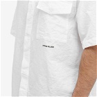 Stone Island Men's Cotton Canvas Shorts Sleeve Shirt in White