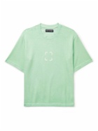 SAIF UD DEEN - Cold-Dyed Printed Cotton-Jersey T-Shirt - Green