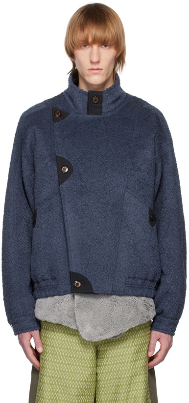 Kiko Kostadinov Navy Ohne Bomber Jacket Kiko Kostadinov