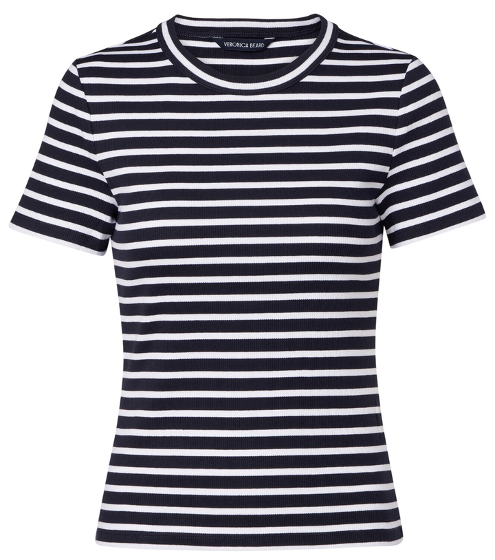 Photo: Veronica Beard Pruitt striped cotton-blend T-shirt