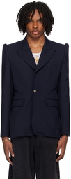 WILLY CHAVARRIA Navy Staple Blazer