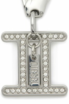 Diesel Metal Gemini charm with rhinestones - Charms and Keyrings - Unisex - Silver