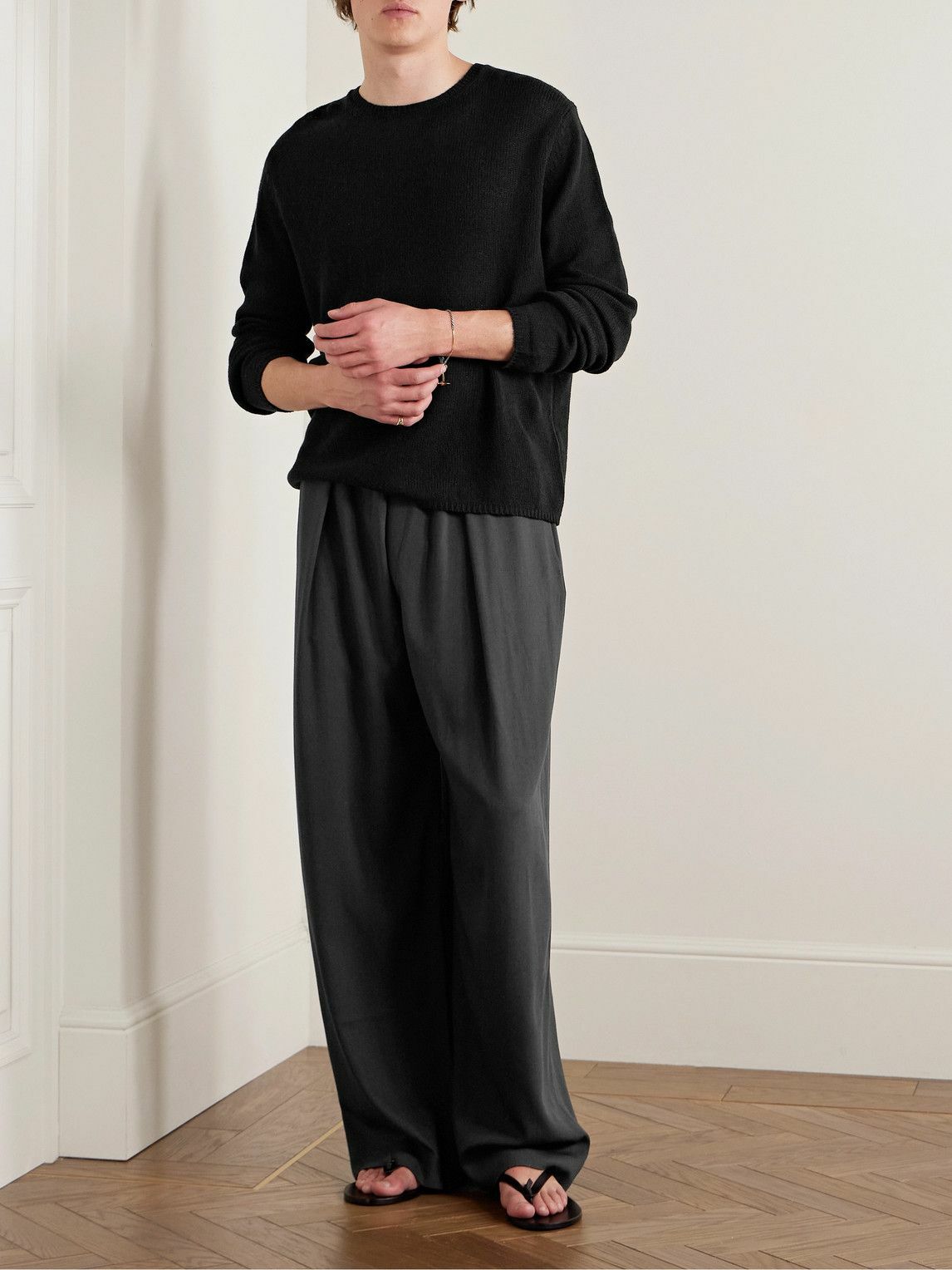 Auralee - Summer Cashmere Sweater - Black Auralee