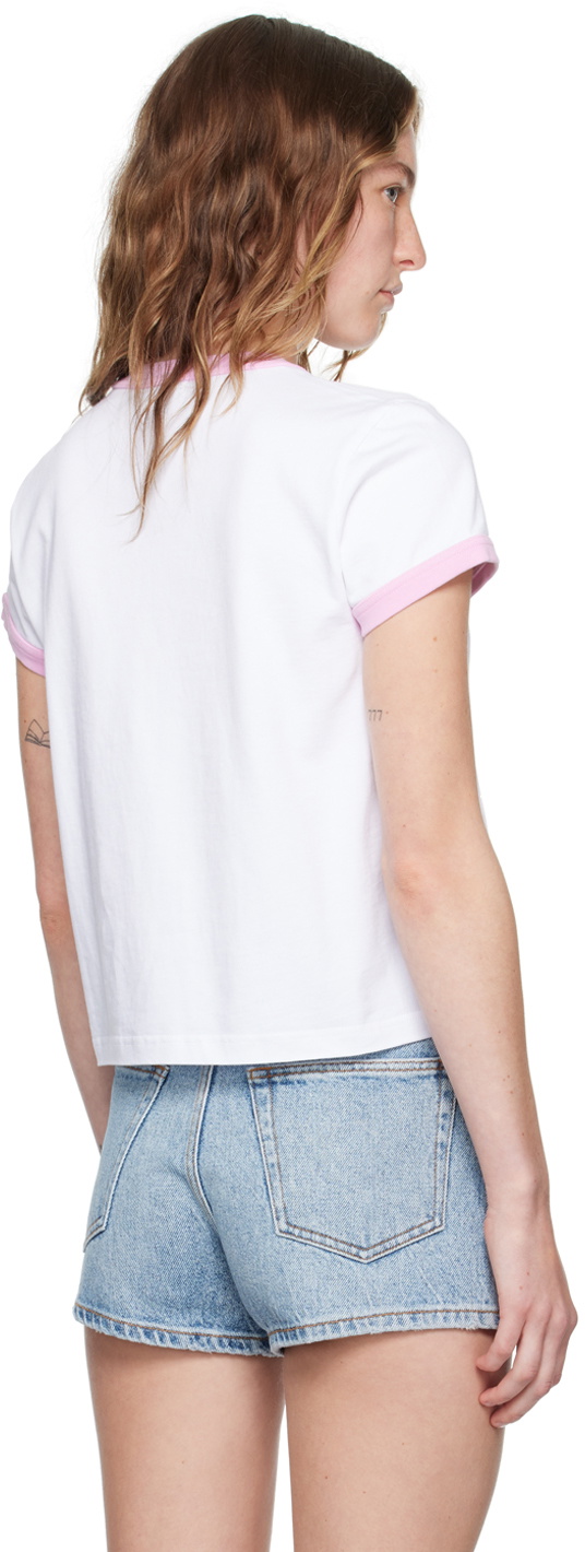 Alexander Wang ☆ホワイト Sugar Baby リンガーTシャツ White 'Suga Baby' T-Shirt by Alexander Wang on Sale