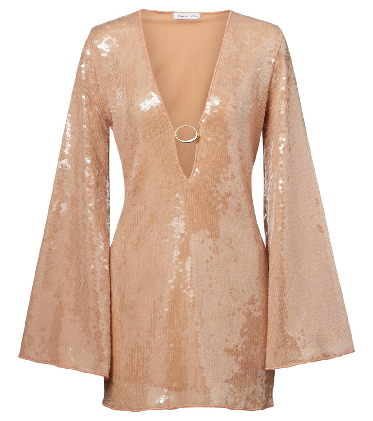 ワンピース OSEREE MARYLIN KAFTAN MINI DRESS IN SEQUINNED TULLE Marylin sequined kaftan in burgundy - Oseree | Mytheresa
