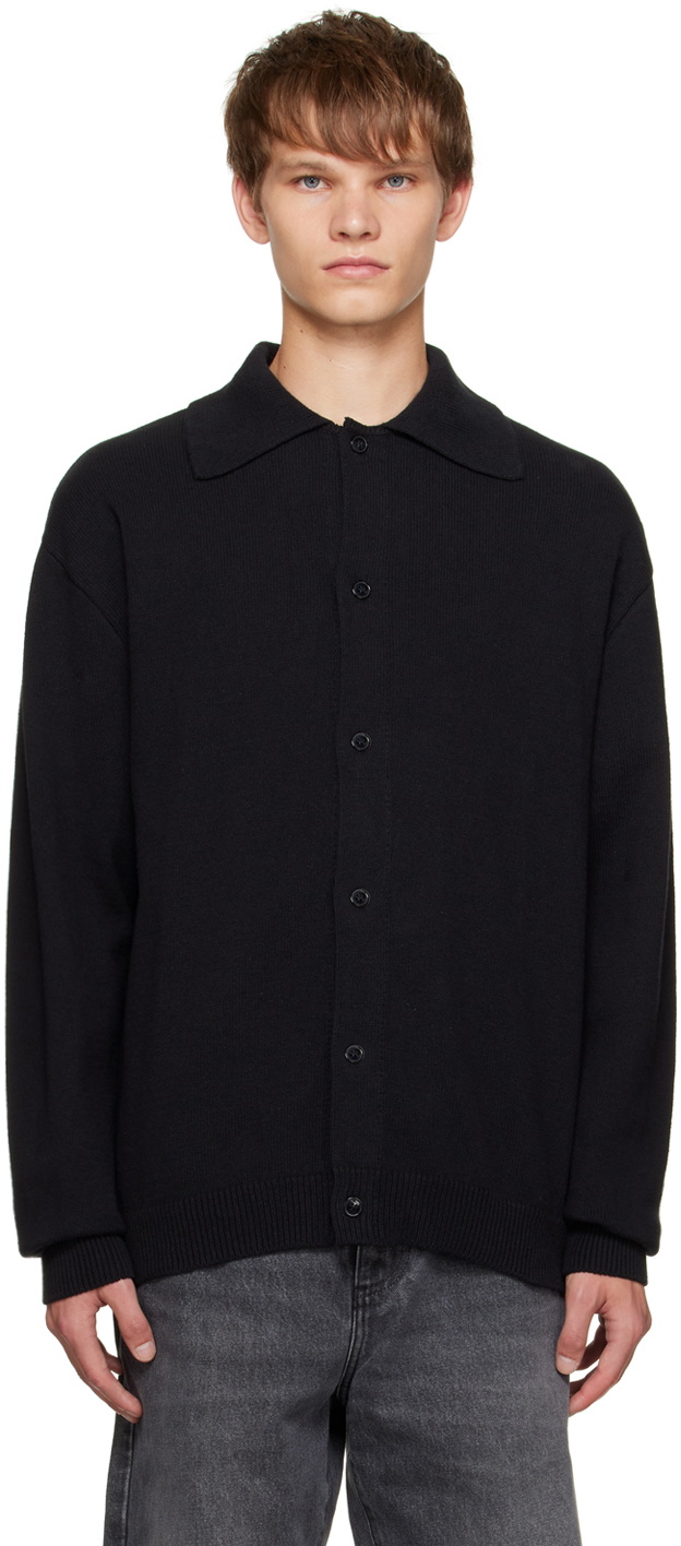 mfpen Black Formal Polo Cardigan