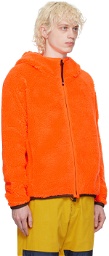 Moncler Grenoble Orange Zip-Up Hoodie