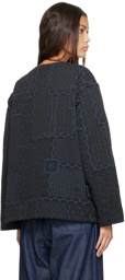 Engineered Garments Black & Navy Button-Up Cardigan