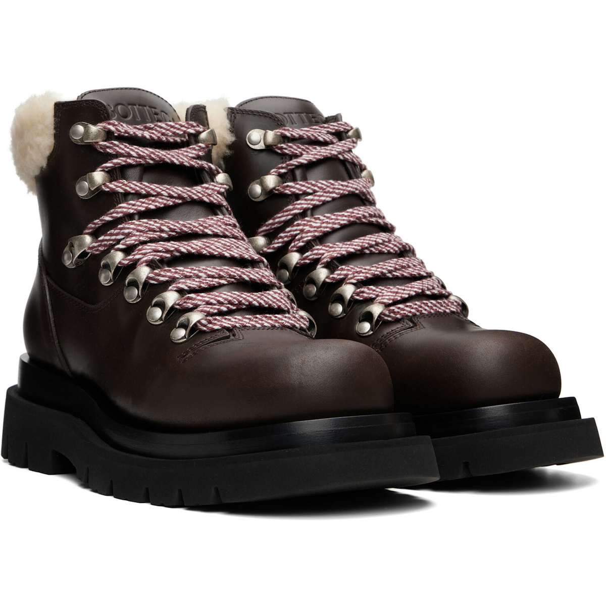 Bottega Veneta Brown Lug Hiking Ankle Boots