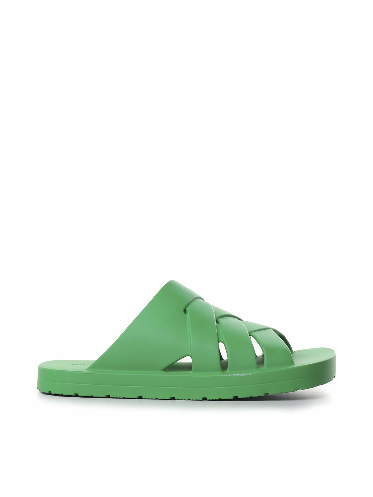 サンダル・ミュール BOTTEGA VENETA Green Nappa Leather Slippers BOTTEGA VENETA - Intrecciato Leather Slippers - Green