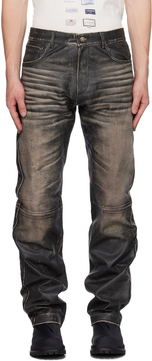Photo: 424 Gray Faded Leather Pants