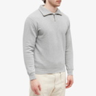 Beams Plus Men's Half Zip Sweat in Heather Grey