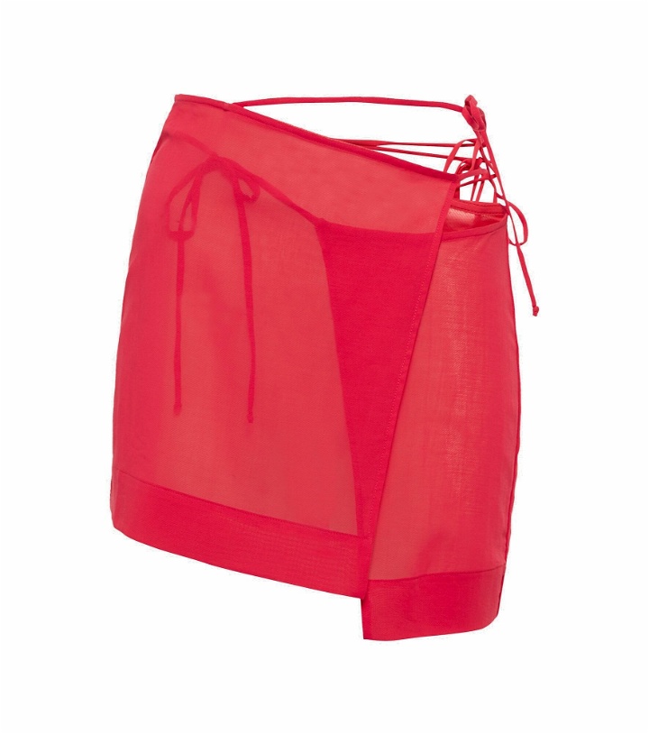 Photo: Nensi Dojaka - Asymmetric wrap miniskirt