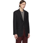 Thom Browne Black Wool 4-Bar Blazer