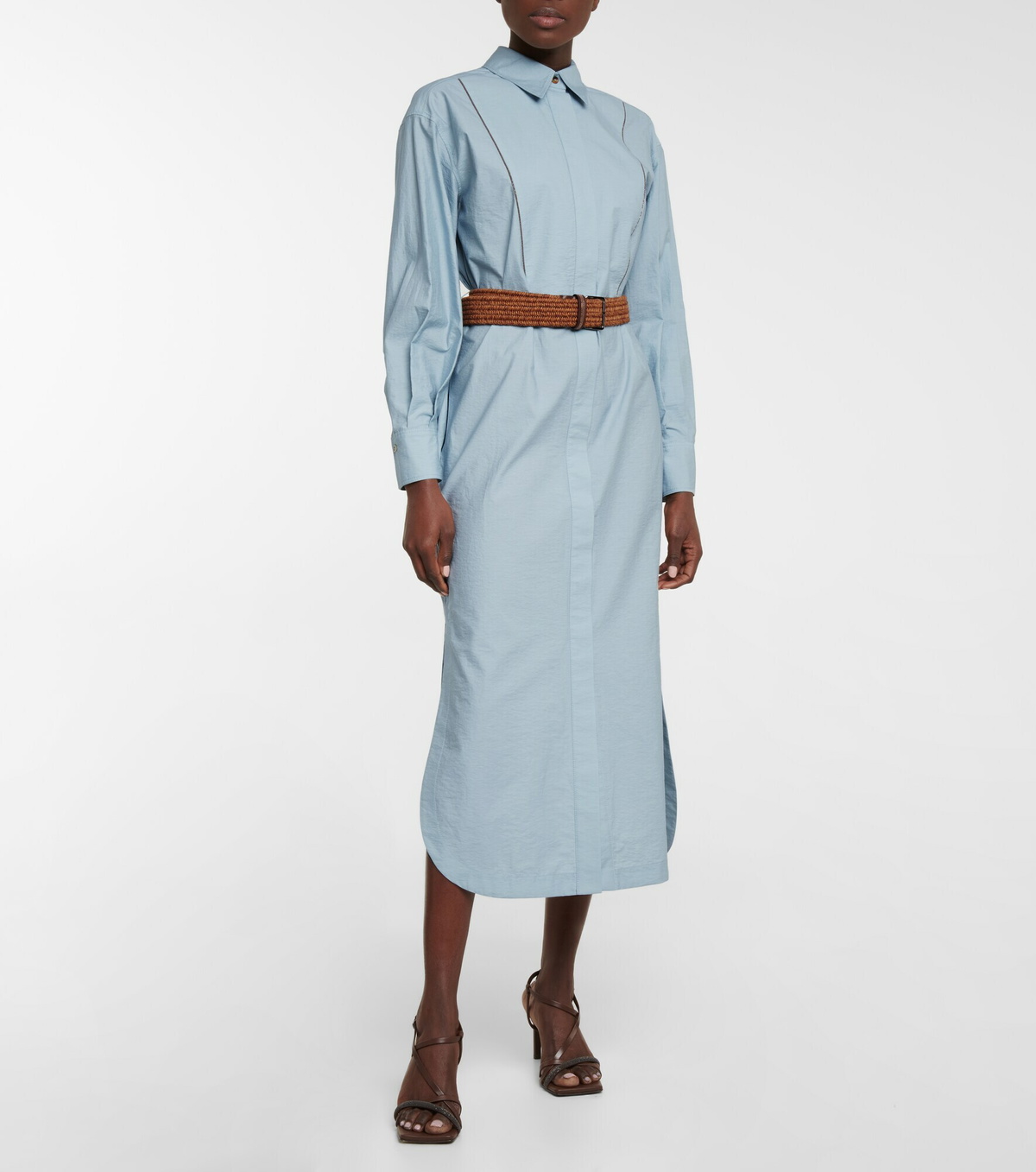 Brunello Cucinelli Beige Cotton Casual Dress main image 0