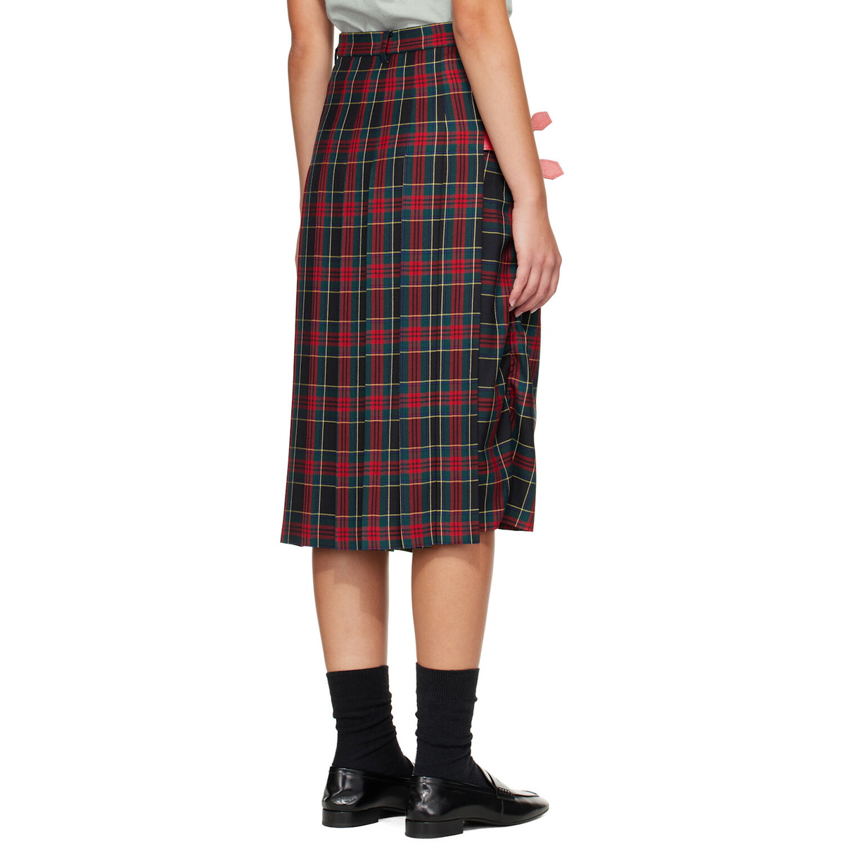 UNDERCOVER Red & Green UP2F1603 Midi Skirt