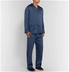 Derek Rose - Brindisi Printed Silk Pyjama Set - Blue