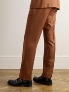 Mr P. - Slim-Fit Straight-Leg Wool-Twill Suit Trousers - Brown