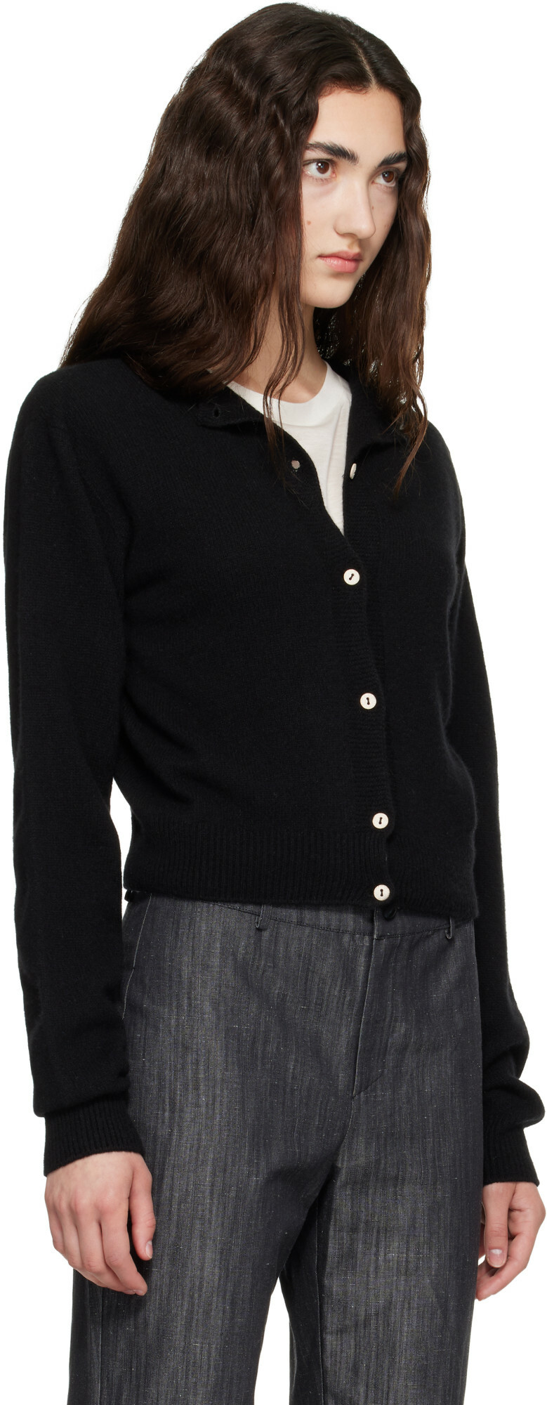 Baserange Black Tier Cardigan