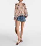 Camilla Floral silk blouse