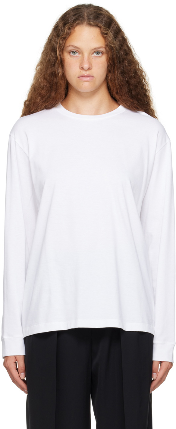 The Row White Ciles R Long Sleeve T-Shirt The Row