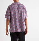 Stüssy - Camp-Collar Floral-Print Woven Shirt - Red