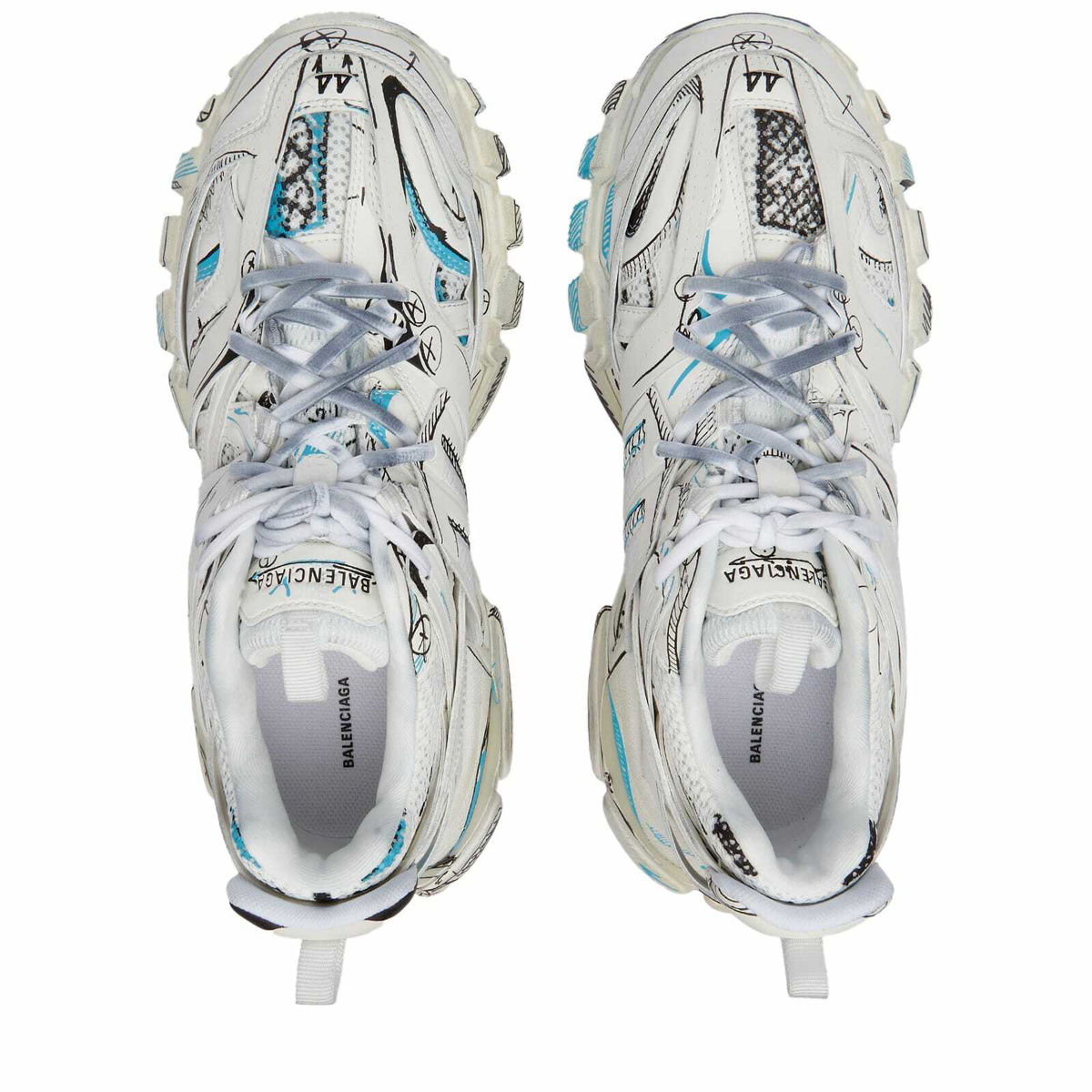 Balenciaga Dynamic Blue and White Trainers Balenciaga Track Sneaker  main image 4