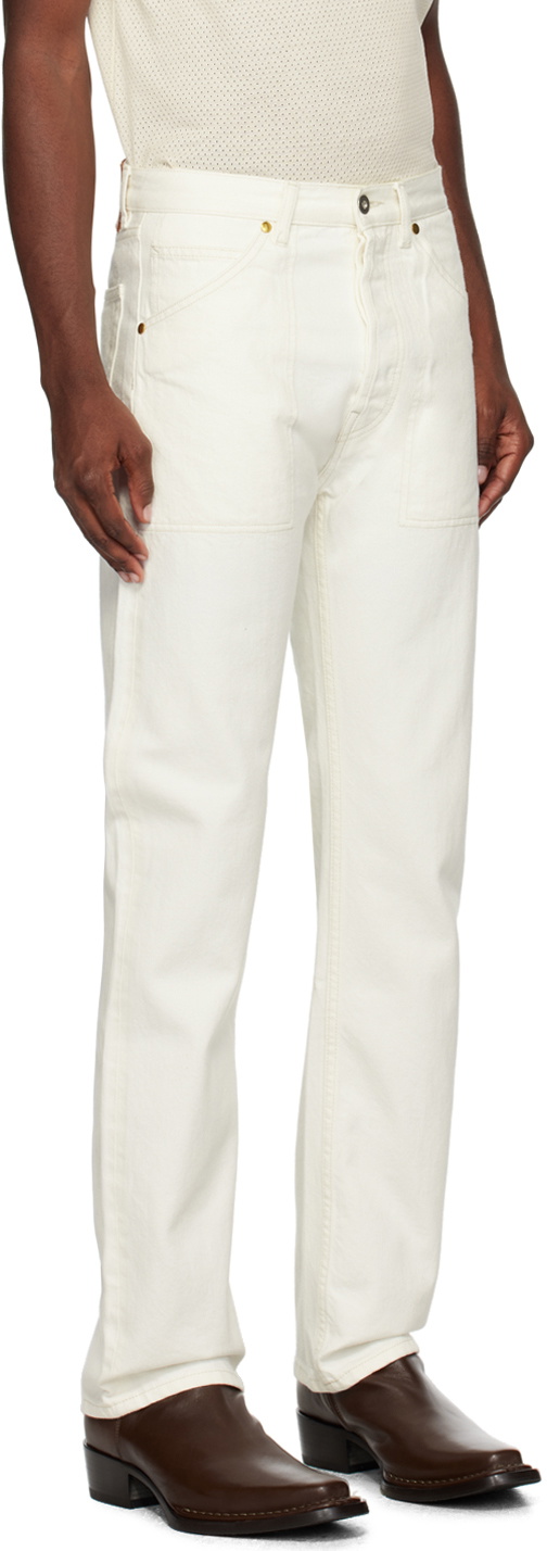 HAULIER Off-White Straight-Leg Jeans
