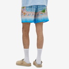 Casablanca Men's Le Plongeon Silk Shorts in Blue