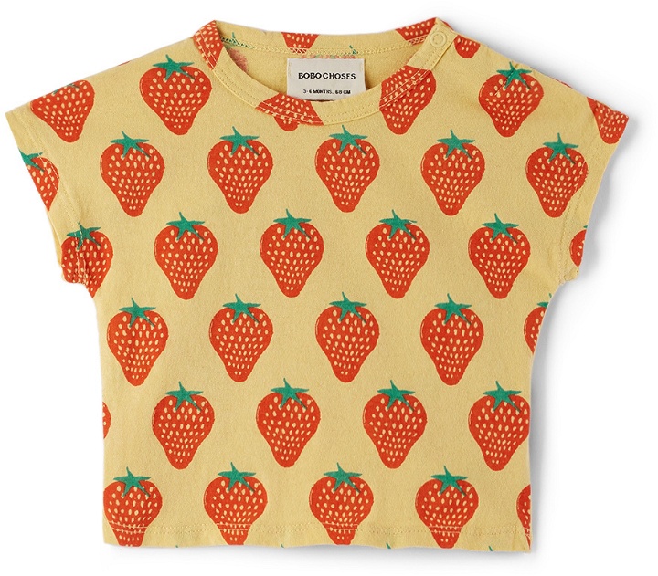 Photo: Bobo Choses Baby Yellow Strawberry All-Over T-Shirt