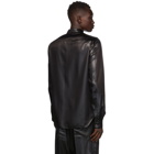 Rick Owens Black Satin Office Shirt