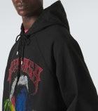 Balenciaga Logo cotton jersey zip-up hoodie