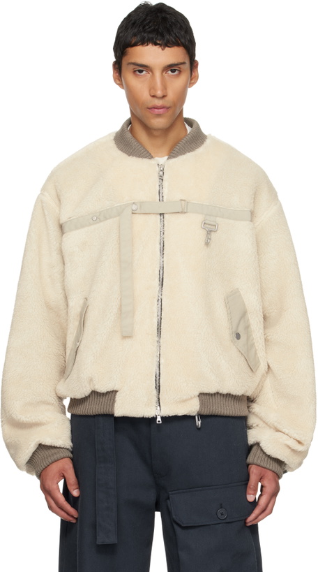 Photo: Reese Cooper Beige Sherpa Fleece Bomber jacket