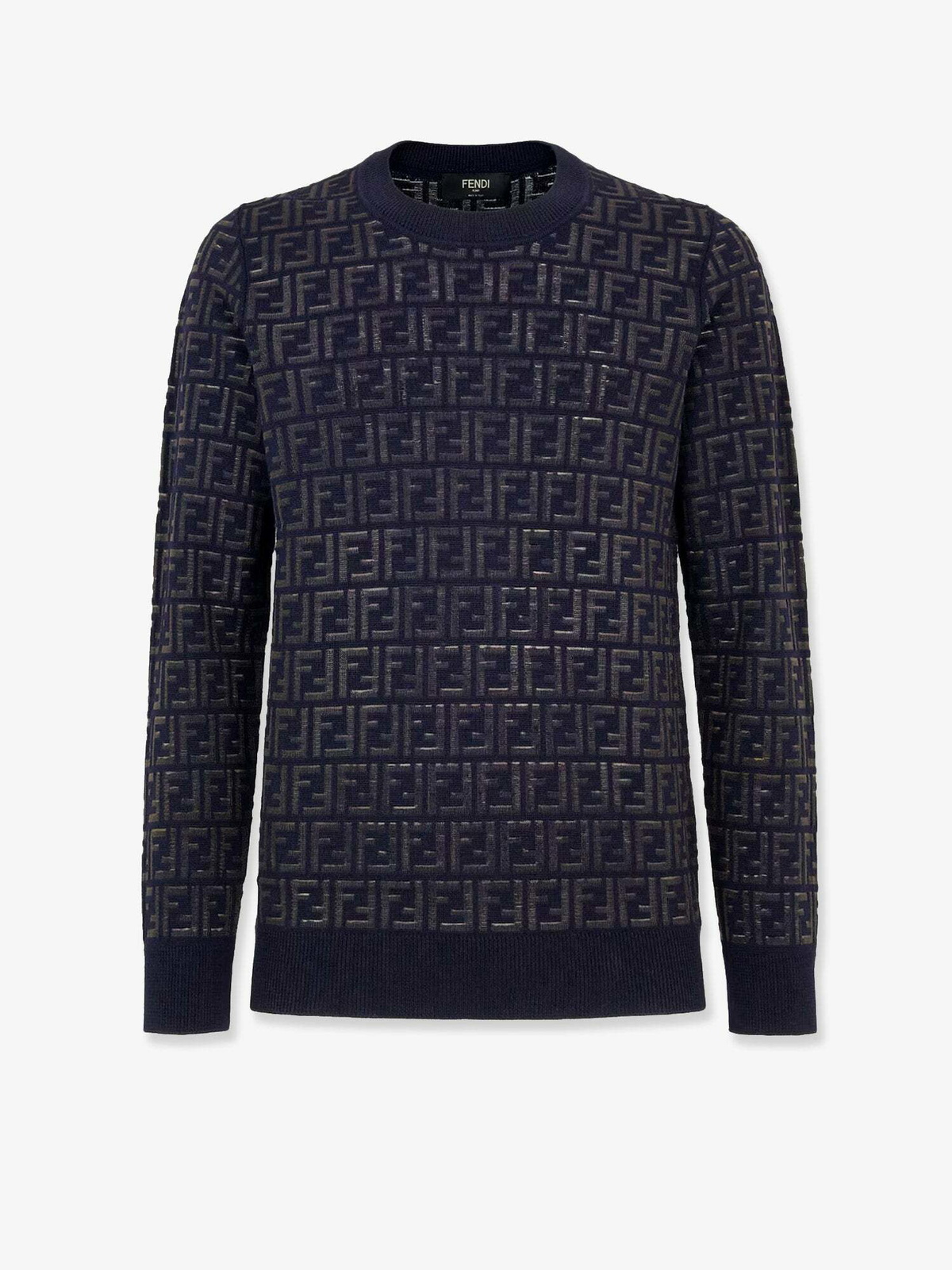 Fendi Sweater Blue Mens Knitwear Fendi