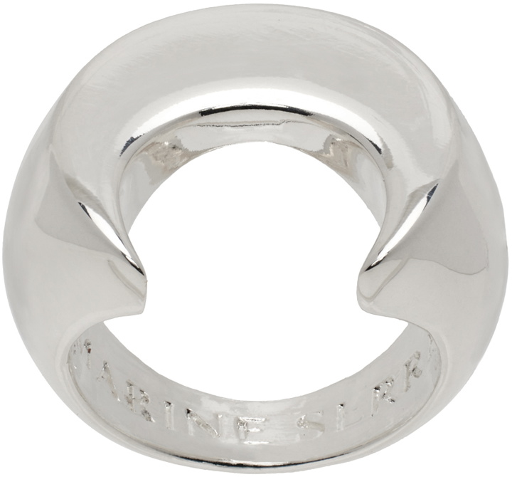 Photo: Marine Serre Silver Regenerated Brass Moon Ring