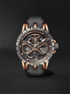 Roger Dubuis - Excalibur Spider Huracán Automatic 45mm 18-Karat Pink Gold, Titanium and Rubber Watch, Ref. No. RDDBEX0750