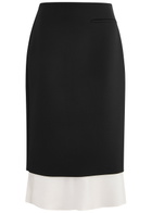 Rohe Layered Silk-satin and Woven Midi Skirt Black