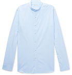 Loro Piana - Slim-Fit Grandad-Collar Striped Cotton Shirt - Blue