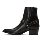 Amiri Black Studded Harness Boots