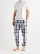 CALVIN KLEIN UNDERWEAR - Checked Cotton Pyjama Trousers - Blue