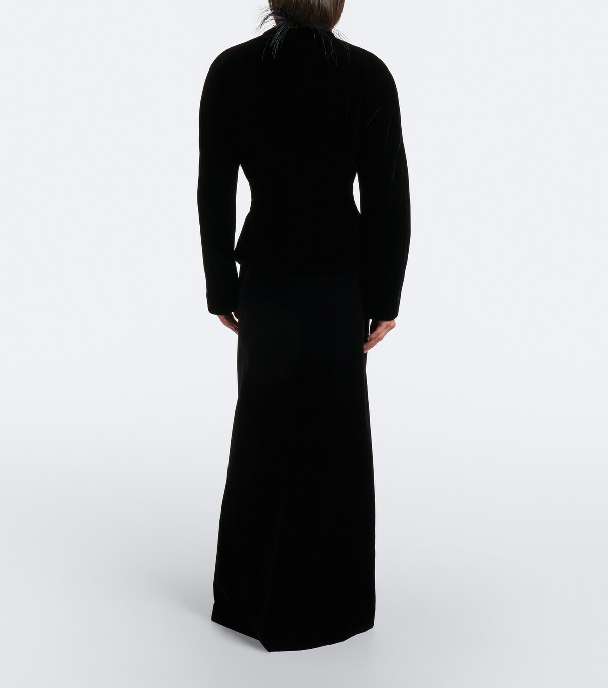 The Row Lew cotton velvet maxi skirt