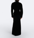 The Row Lew cotton velvet maxi skirt