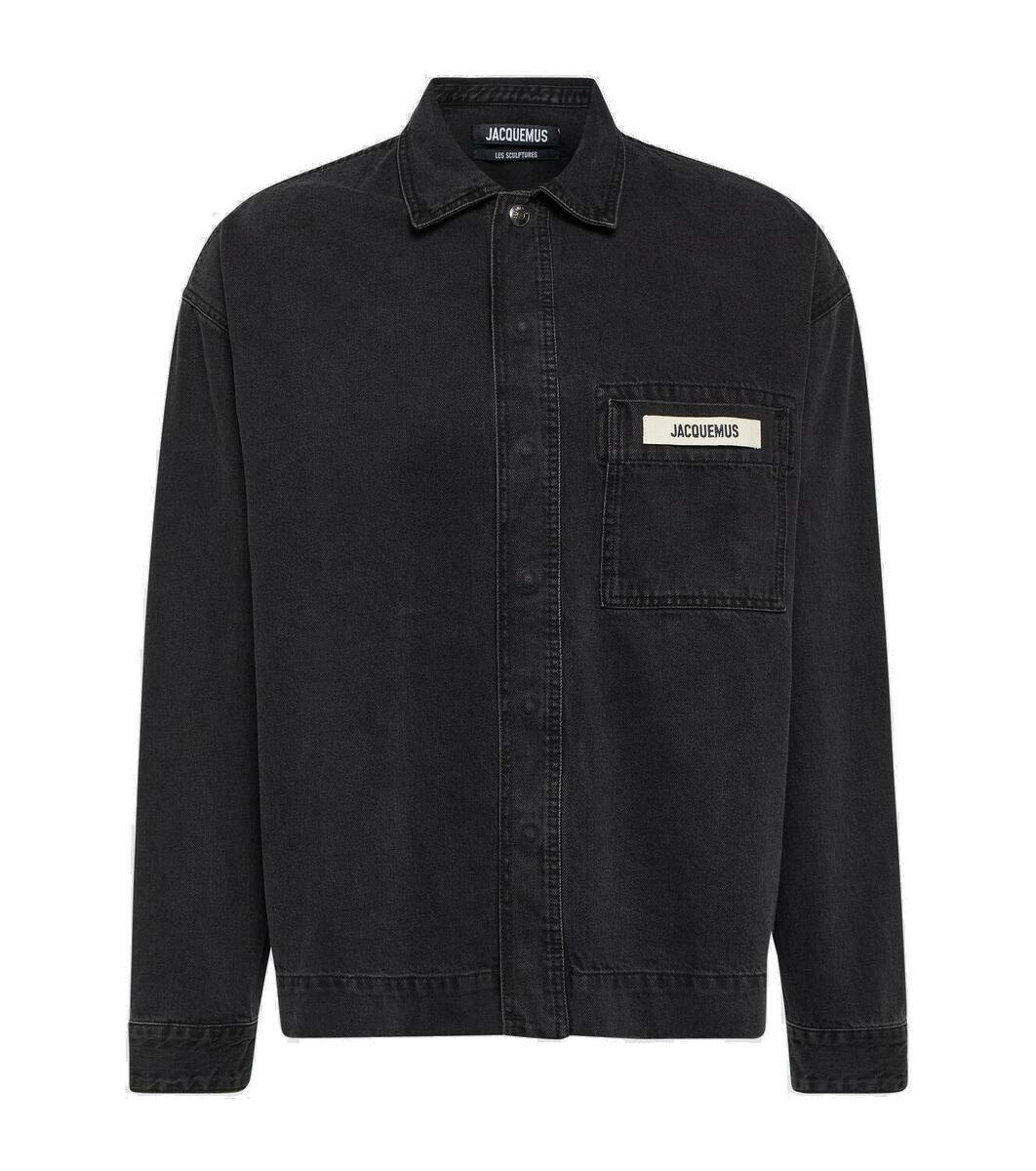 ★JACQUEMUS★ La Chemise de Nimes Aloe Short Sleeve Shirt Of Jacquemus Men's La Chemise Aloe Short-Sleeve Shirt