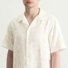 Wax London Men's Curzon Jacquard Vacation Shirt in Ecru