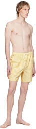 Maison Kitsuné Yellow Casual Board Shorts
